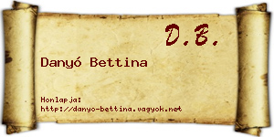 Danyó Bettina névjegykártya