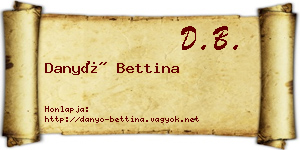 Danyó Bettina névjegykártya