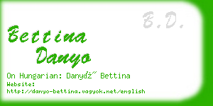 bettina danyo business card